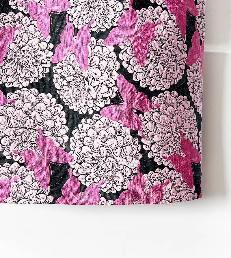 Robe Mini Porte-jarretelles Jacquard Papillon
