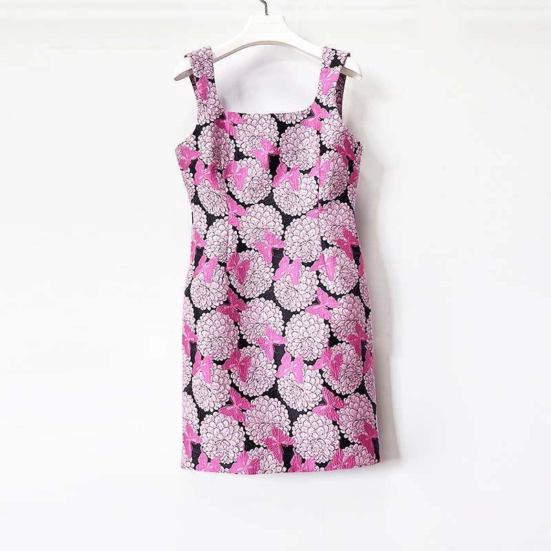 Robe Mini Porte-jarretelles Jacquard Papillon