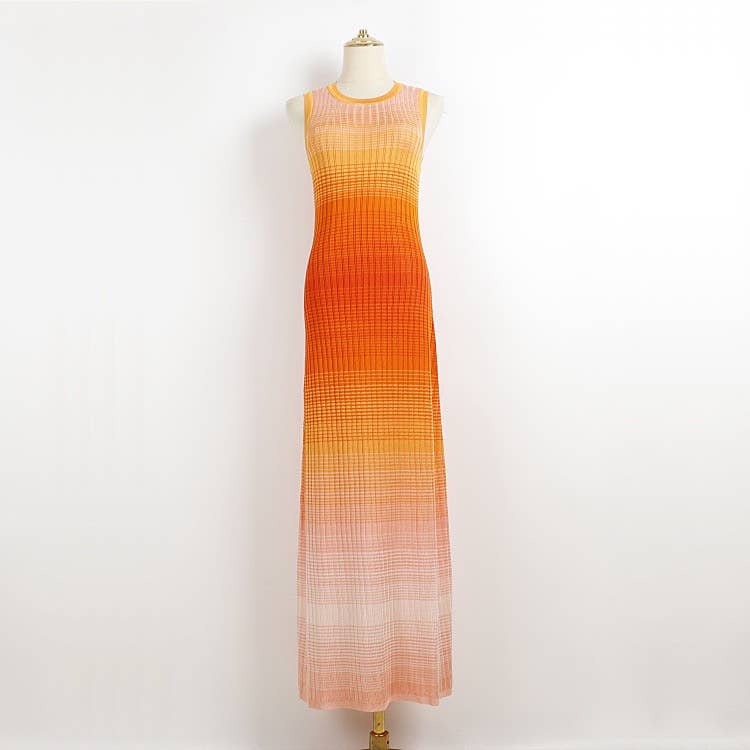 Robe en maille dégradée